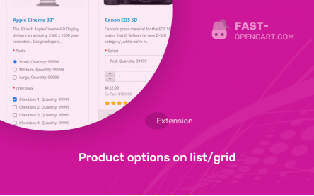 Product options on list/grid
