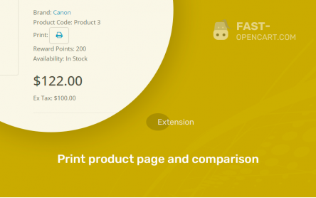 Print product page and comparison