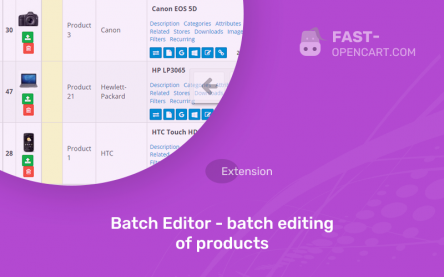 Batch Editor - batch editing of products