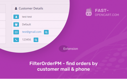 FilterOrderPM - find orders by customer mail & phone