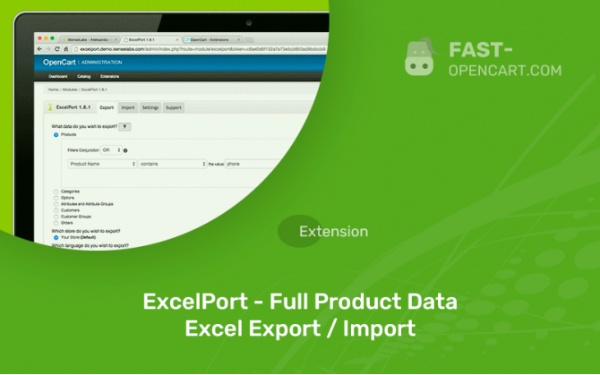 ExcelPort - Full Product Data Excel Export / Import